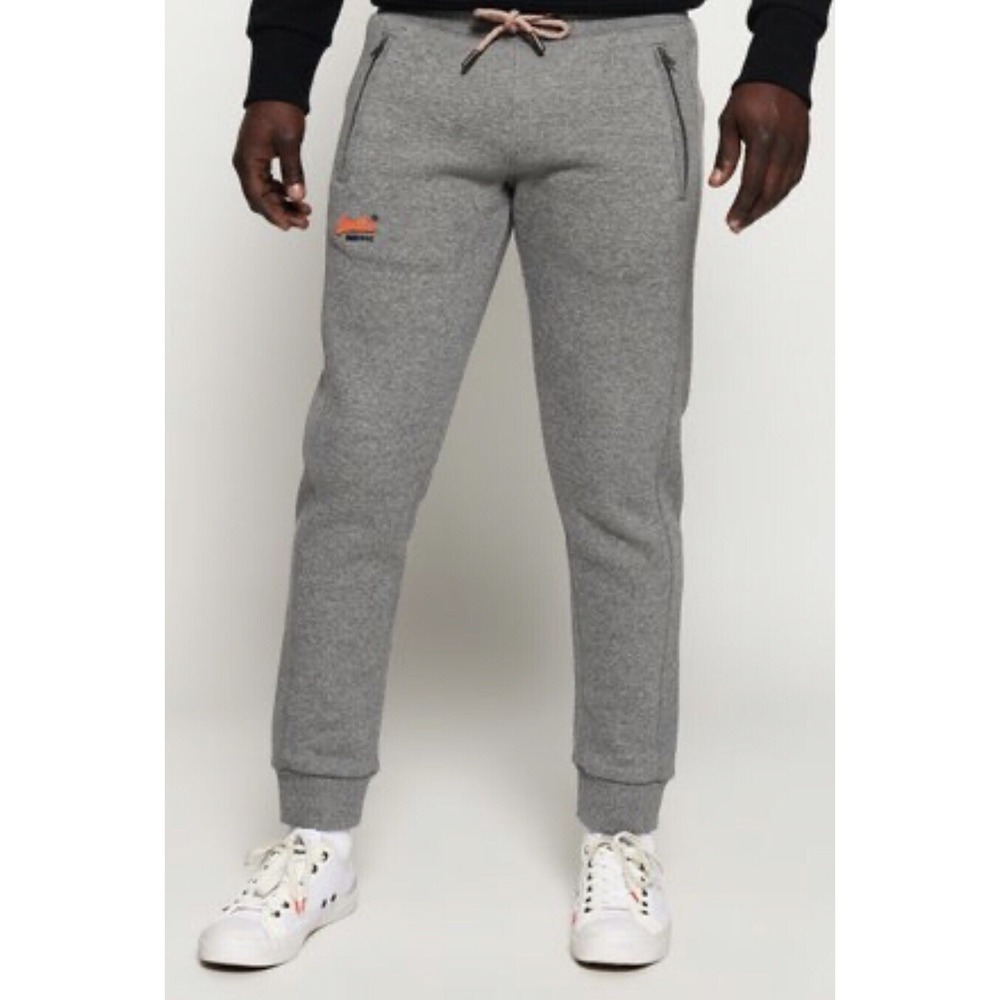 Superdry Cali Joggers Men's S Gray Orange Label Co Slim‎ Fit